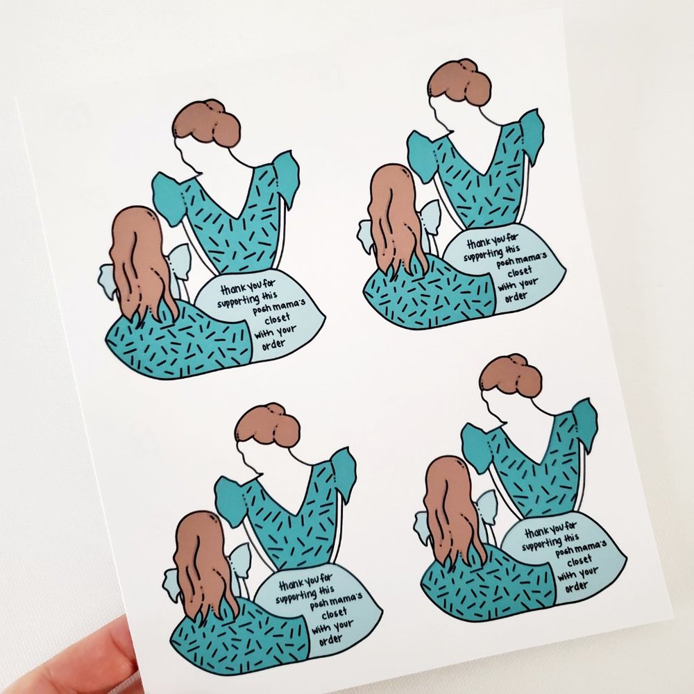 LB071 Mini Me Reseller Helper Poshmark Sticker Sheets [Price Firm] - Picture 5 of 8